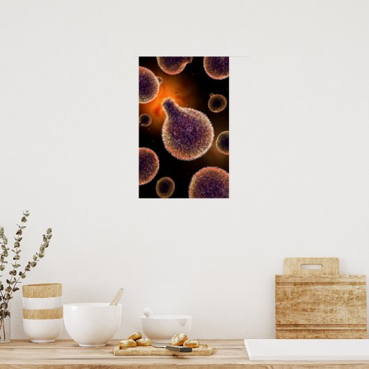 Conceptueel Afbeelding van plasma dat malaria vero Poster (Keuken)