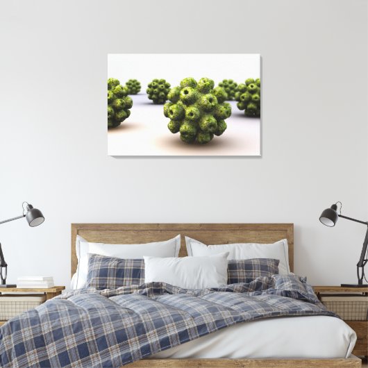 Conceptueel Afbeelding van polyomavirus Canvas Afdruk (Insitu (Slaapkamer))