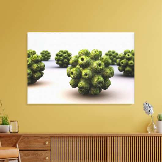 Conceptueel Afbeelding van polyomavirus Canvas Afdruk (Insitu (Woonkamer))
