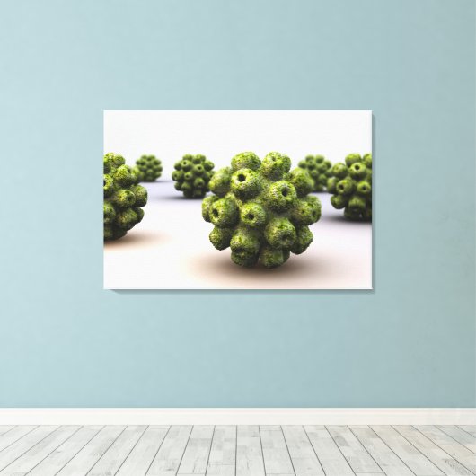Conceptueel Afbeelding van polyomavirus Canvas Afdruk (Insitu (Houten vloer))