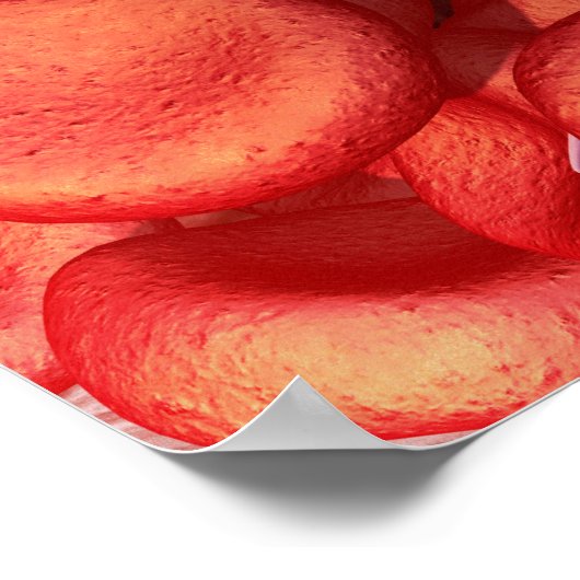 Conceptueel Afbeelding van rode bloedcellen 2 Poster (Hoek)