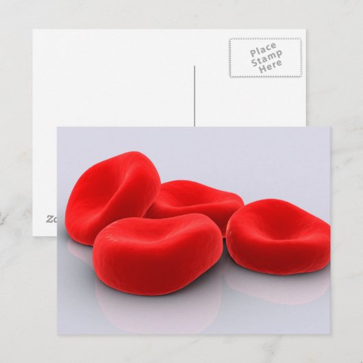 Conceptueel Afbeelding van rode bloedcellen Briefkaart (Voorkant / Achterkant)