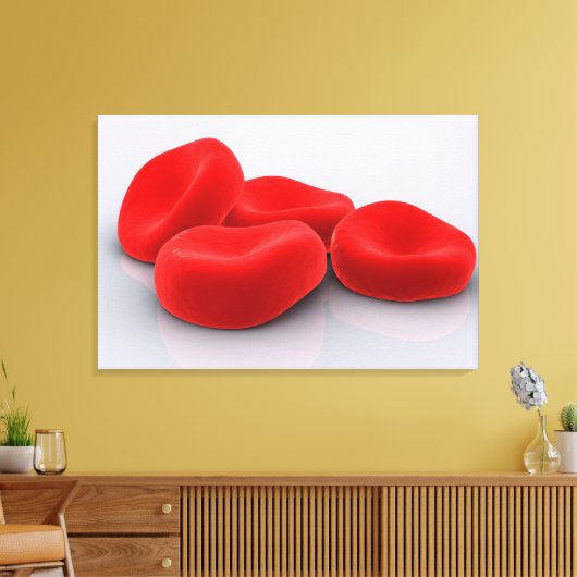 Conceptueel Afbeelding van rode bloedcellen Canvas Afdruk (Insitu (Woonkamer))