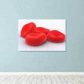 Conceptueel Afbeelding van rode bloedcellen Canvas Afdruk (Insitu (Houten vloer))