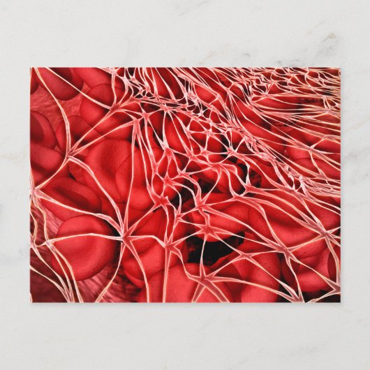 Conceptueel Afbeelding van rode bloedcellen met fi Briefkaart (Voorkant)