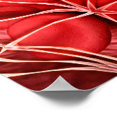 Conceptueel Afbeelding van rode bloedcellen met fi Poster (Hoek)