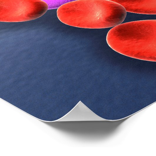 Conceptueel Afbeelding van sikkelcelanemie Poster (Hoek)