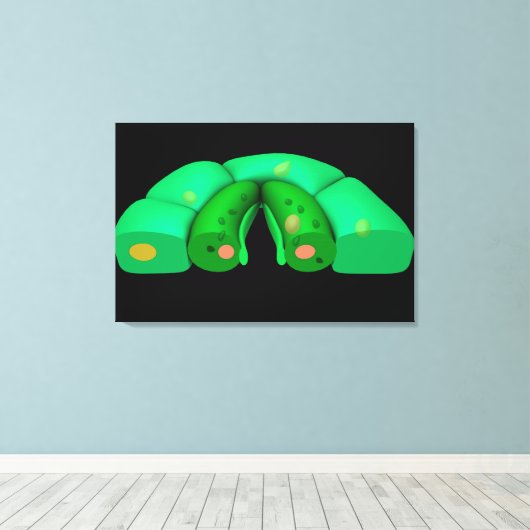 Conceptueel Afbeelding van Stomata 2 Canvas Afdruk (Insitu (Houten vloer))