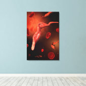Conceptueel Afbeelding van trypanosoma 1 Canvas Afdruk (Insitu (Houten vloer))