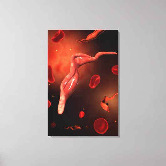 Conceptueel Afbeelding van trypanosoma 1 Canvas Afdruk (Voorkant)