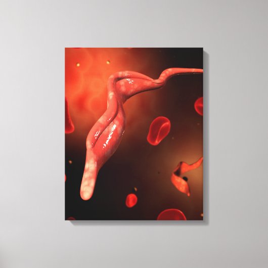Conceptueel Afbeelding van trypanosoma 1 Canvas Afdruk (Voorkant)