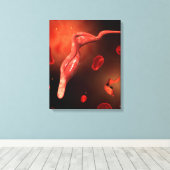 Conceptueel Afbeelding van trypanosoma 1 Canvas Afdruk (Insitu (Houten vloer))
