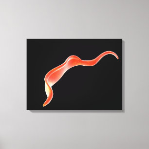 Conceptueel Afbeelding van trypanosoma 2 Canvas Afdruk