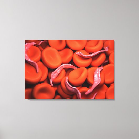 Conceptueel Afbeelding van trypanosoma 3 Canvas Afdruk (Voorkant)