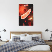 Conceptueel Afbeelding van Vibrio Cholerae 2 Canvas Afdruk (Insitu (Slaapkamer))