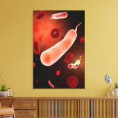 Conceptueel Afbeelding van Vibrio Cholerae 2 Canvas Afdruk (Insitu (Woonkamer))