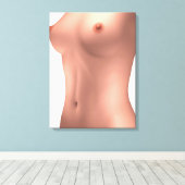 Conceptueel Afbeelding van Vrouw-romp Canvas Afdruk (Insitu (Houten vloer))