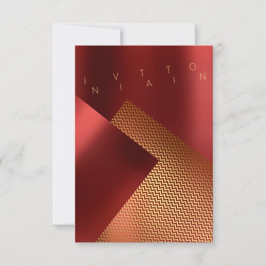 Conceptueel evenement Chaveron Metal Red Ruby Gold Kaart (Voorkant)