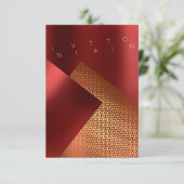 Conceptueel evenement Chaveron Metal Red Ruby Gold Kaart (Staand voorkant)