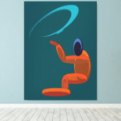 Conceptuele Abstracte Kosmische Figuur Canvas Afdruk (Insitu (Houten vloer))