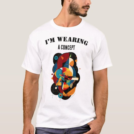 Conceptuele Geometrische Kunst – Moderne Abstracte T-shirt (Voorkant)