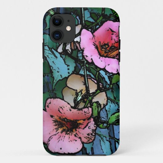 conceptuele roze bloemen abstracte stijl Case-Mate iPhone case (Achterkant)