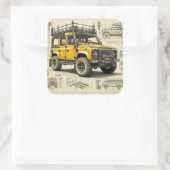 Conceptverdediger Vierkante Sticker (Tas)