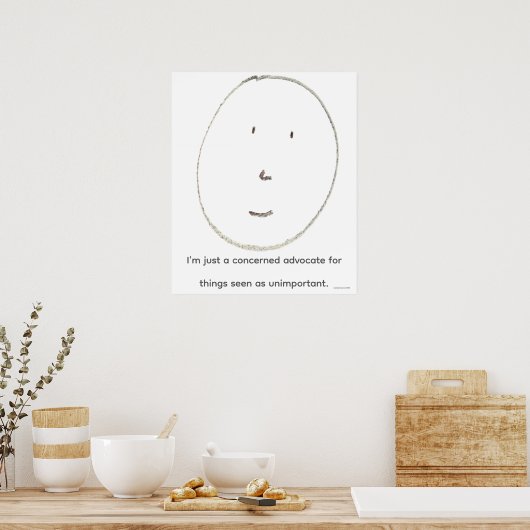 "Concerned Advocate", funny, humor, joke Poster (Keuken)