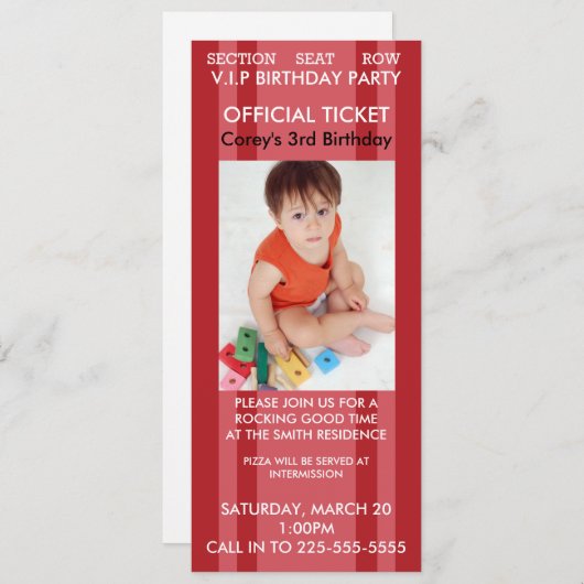 Concert Birthday Kaart (Voorkant / Achterkant)