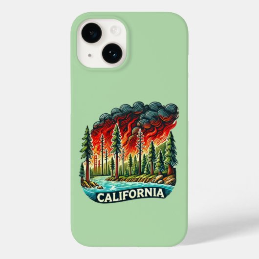 CONCERT CALIFORNIA FIRE SLEUTELHANGER Case-Mate iPhone CASE (Achterkant)