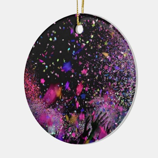 Concert Confetti Keramisch Ornament (Links)