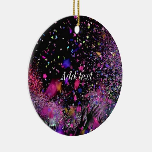 Concert Confetti Sjabloon Keramisch Ornament (Rechts)