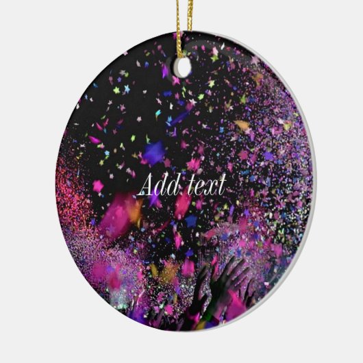 Concert Confetti Sjabloon Keramisch Ornament (Links)