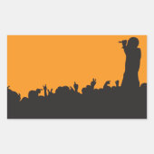 Concert Crowd-Stickers Rechthoekige Sticker (Voorkant)