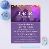 Concert Crowd, Vocalistische lessen Adverteren Flyer (Enkel)