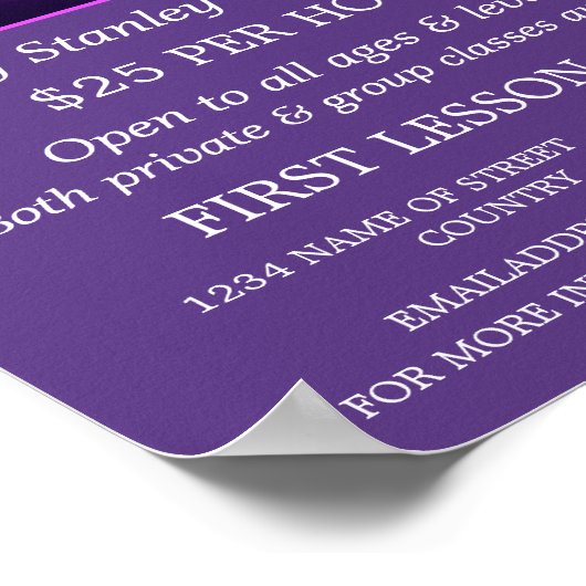 Concert Crowd, Vocalistische lessen Adverteren Poster (Hoek)