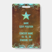 Concert Event Convention Pas Badge Aangepaste Naam (Achterkant)