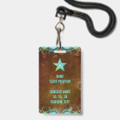 Concert Event Convention Pas Badge Aangepaste Naam (Achterkant met lanyard)