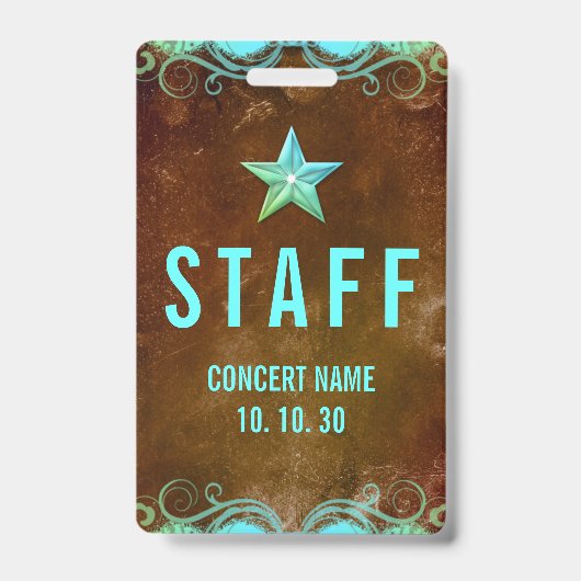 Concert Event Convention Pas Badge Aangepaste Naam (Voorzijde)