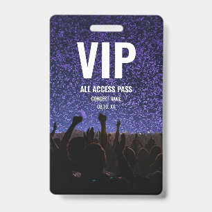 Concert Festival VIP All Access Aangepaste Naam Badge