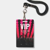 Concert Festival VIP All Access Aangepaste Naam Badge (Voorzijde met lanyard)