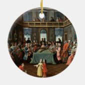 concert in een privéhuis keramisch ornament (Achterkant)