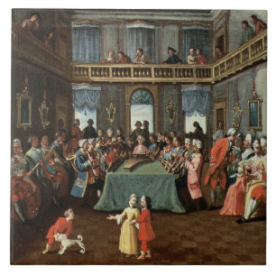 concert in een privéhuis tegeltje