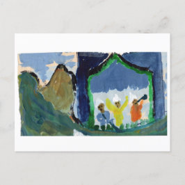 concert in het briefkaart van de bergen