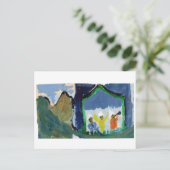 concert in het briefkaart van de bergen (Staand voorkant)