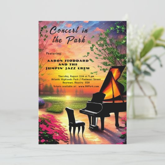 concert in het park kaart (Staand voorkant)