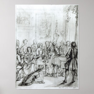 concert in Montague House, 1736 Poster