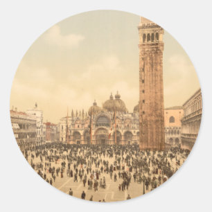 Concert in St. Mark's Square II, Venetië, Italië Ronde Sticker