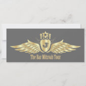 Concert met ticket Bar Mitzvah in grijs Kaart (Achterkant)