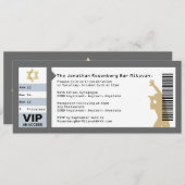 Concert met ticket Bar Mitzvah in grijs Kaart (Voorkant / Achterkant)